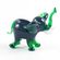 Зеленый слон фигурка из стекла Животные