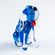 Синий песик фигурка стеклянная Собаки