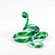 Стеклянная фигурка Змея зеленая Рептилии