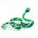 Стеклянная фигурка Змея зеленая Рептилии