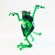 Лягушка танцует стеклянная фигурка Рептилии
