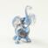 Фигурка стеклянная слон серо-голубой Животные