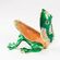 Шкатулка зеленая лягушка с полосками и пятнышками на спине Шкатулки Фаберже