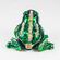 Шкатулка зеленая лягушка с полосками на спине Шкатулки Фаберже