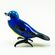 Голубая синица фигурка стеклянная Птицы 