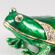 Шкатулка зеленая лягушка с пятнами на спине Шкатулки Фаберже