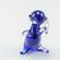 Зайчик синий фигурка стеклянная высотой 5 см Животные