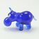 Бегемотик синий из стекла высотой 3,5 см Животные