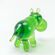 Бегемотик зеленый из стекла Животные