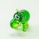 Бегемотик зеленый из стекла Животные