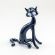 Фигурка черный  кот сидит Коты