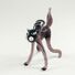 Кот черный испуганный  высотой 6 см